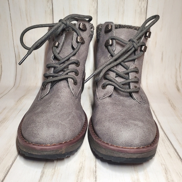 Gray Grey Blowfish Malibu comet ankle boots size 11 - Picture 3 of 9